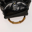 GUCCI Bamboo Backpack Enamel Black Gold 003 1705 0030 Auth bs25250-6