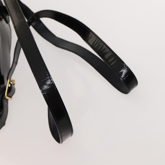 GUCCI Bamboo Backpack Enamel Black Gold 003 1705 0030 Auth bs25250