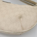 GUCCI GG Canvas Shoulder Bag White Gold 181092 Auth bs25252-14
