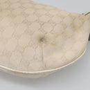 GUCCI GG Canvas Shoulder Bag White Gold 181092 Auth bs25252-16
