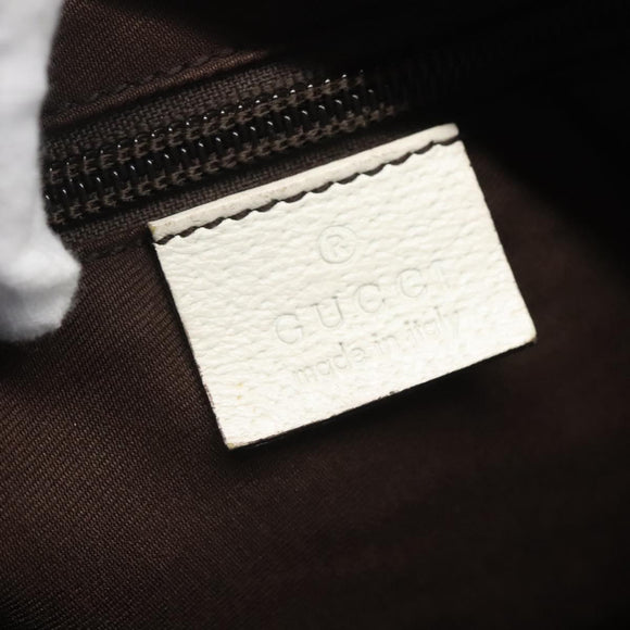 GUCCI GG Canvas Shoulder Bag White Gold 181092 Auth bs25252