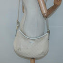 GUCCI GG Canvas Shoulder Bag White Gold 181092 Auth bs25252-22