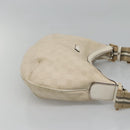GUCCI GG Canvas Shoulder Bag White Gold 181092 Auth bs25252-3
