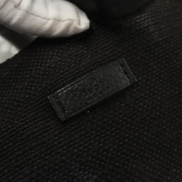 GUCCI Shoulder Bag Canvas Outlet Black Gold 257268 Auth bs25254