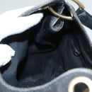 GUCCI Shoulder Bag Canvas Outlet Black Gold 257268 Auth bs25254-20