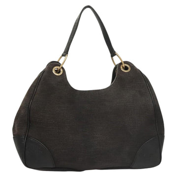 GUCCI Shoulder Bag Canvas Outlet Black Gold 257268 Auth bs25254 - 0