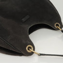 GUCCI Shoulder Bag Canvas Outlet Black Gold 257268 Auth bs25254-6