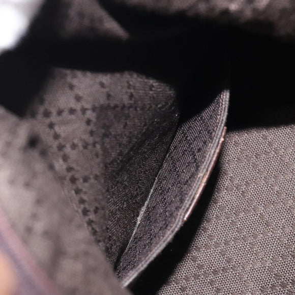 GUCCI Shoulder Bag Canvas Brown Silver 000 0602 Auth bs25255