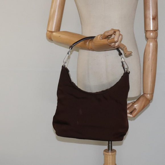 GUCCI Shoulder Bag Canvas Brown Silver 000 0602 Auth bs25255