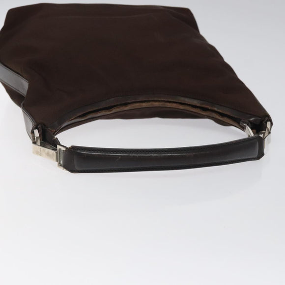 GUCCI Shoulder Bag Canvas Brown Silver 000 0602 Auth bs25255