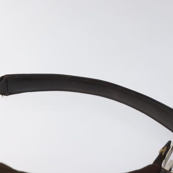 GUCCI Shoulder Bag Canvas Brown Silver 000 0602 Auth bs25255