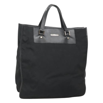 GUCCI Tote Bag Canvas Black Silver Auth bs25256