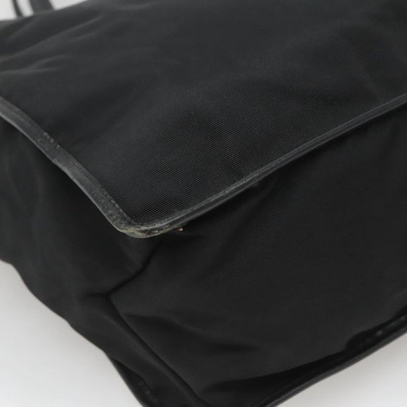 GUCCI Tote Bag Canvas Black Silver Auth bs25256