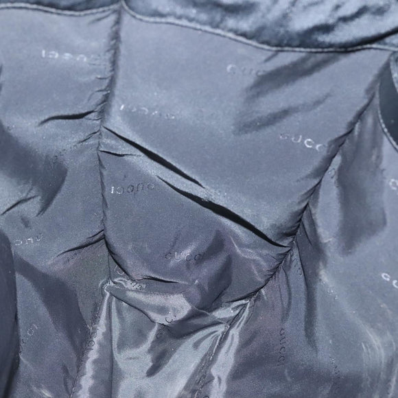 GUCCI Tote Bag Canvas Black Silver Auth bs25256