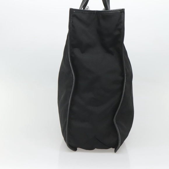 GUCCI Tote Bag Canvas Black Silver Auth bs25256