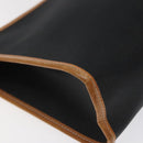 Christian Dior Clutch Bag PVC Canvas Black Brown Auth bs25261-16