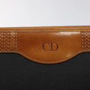 Christian Dior Clutch Bag PVC Canvas Black Brown Auth bs25261-8