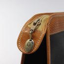 Christian Dior Clutch Bag PVC Canvas Black Brown Auth bs25261-9