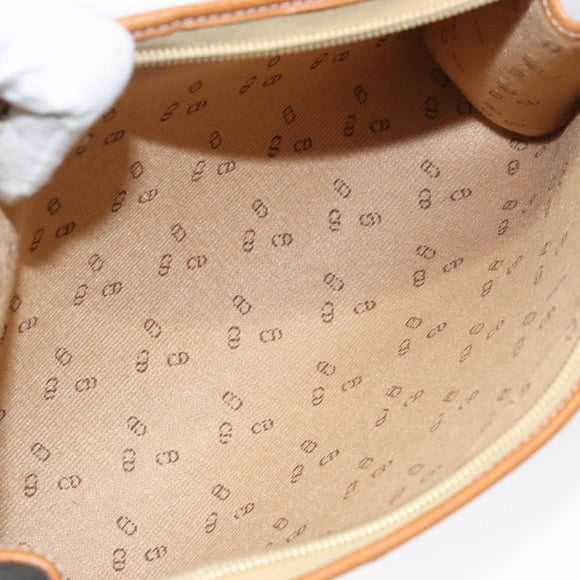 Christian Dior Clutch Bag PVC Canvas Black Brown Auth bs25261