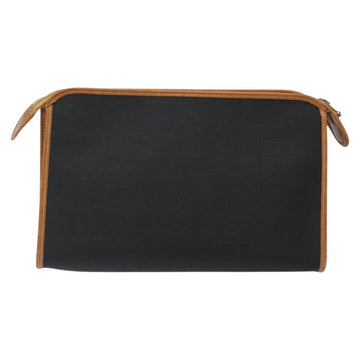 Christian Dior Clutch Bag PVC Canvas Black Brown Auth bs25261 - 0