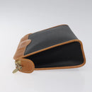 Christian Dior Clutch Bag PVC Canvas Black Brown Auth bs25261-4