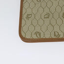 Christian Dior Honeycomb Canvas Shoulder Bag PVC Leather Beige Gold Auth bs25264-12