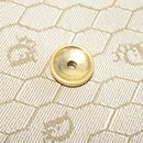 Christian Dior Honeycomb Canvas Shoulder Bag PVC Leather Beige Gold Auth bs25264-16