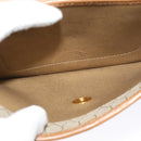 Christian Dior Honeycomb Canvas Shoulder Bag PVC Leather Beige Gold Auth bs25264-17