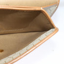 Christian Dior Honeycomb Canvas Shoulder Bag PVC Leather Beige Gold Auth bs25264-18