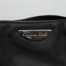 Christian Dior Maris Pearl Hand Bag Nylon Black Silver Auth bs25265-17
