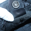 Christian Dior Maris Pearl Hand Bag Nylon Black Silver Auth bs25265-12