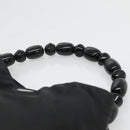Christian Dior Maris Pearl Hand Bag Nylon Black Silver Auth bs25265-8