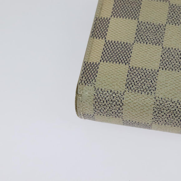 LOUIS VUITTON Damier Azur Portefeuille Alexandra Wallet N63068 LV Auth bs25268