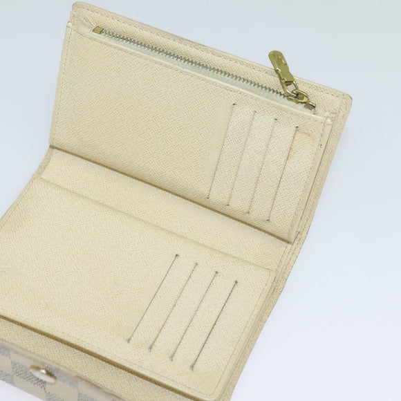 LOUIS VUITTON Damier Azur Portefeuille Alexandra Wallet N63068 LV Auth bs25268