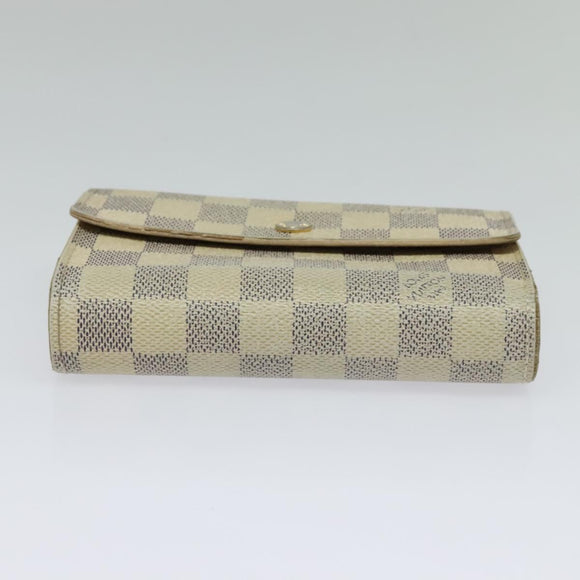 LOUIS VUITTON Damier Azur Portefeuille Alexandra Wallet N63068 LV Auth bs25268
