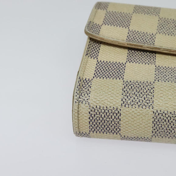 LOUIS VUITTON Damier Azur Portefeuille Alexandra Wallet N63068 LV Auth bs25268