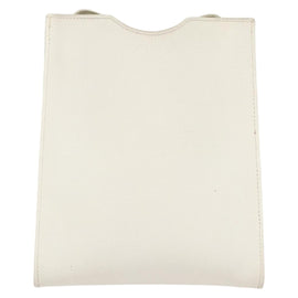 HERMES Omenitu Shoulder Bag Leather White Auth bs25279 - 0