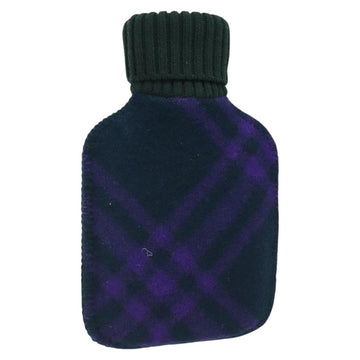 BURBERRY Nova Check Hot Water Bottle Cotton Purple Auth bs25282