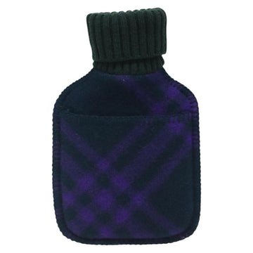 BURBERRY Nova Check Hot Water Bottle Cotton Purple Auth bs25282 - 0