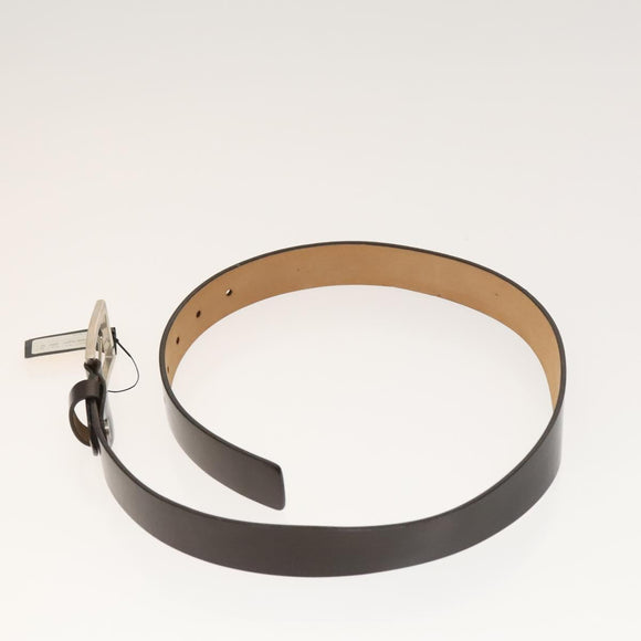 FENDI Zucca Canvas Belt Leather Canvas 2Set Brown Dark Brown Auth bs25284