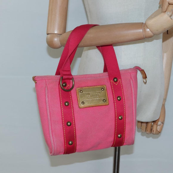 LOUIS VUITTON Antigua Cabas PM Hand Bag Rouge Pink M40088 LV Auth bs25294