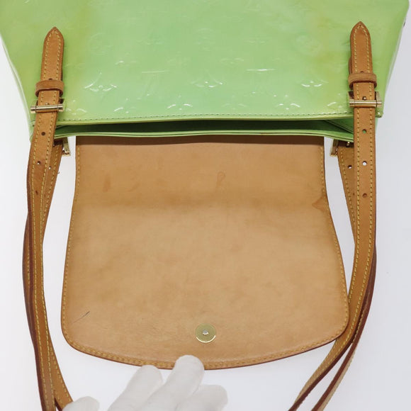 LOUIS VUITTON Monogram Vernis Biscayne Bay GM Bag Peppermint LV Auth bs25295