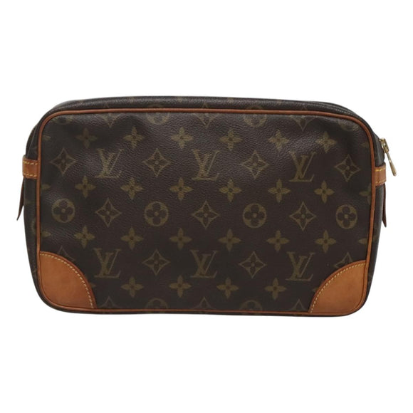 LOUIS VUITTON Monogram Compiegne 28 Clutch Bag M51845 LV Auth bs25306