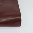 CARTIER Must Line Gamaguchi Shoulder Bag Leather Bordeaux Gold Auth bs25315-14