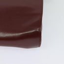 CARTIER Must Line Gamaguchi Shoulder Bag Leather Bordeaux Gold Auth bs25315-16