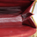 CARTIER Must Line Gamaguchi Shoulder Bag Leather Bordeaux Gold Auth bs25315-17