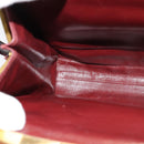 CARTIER Must Line Gamaguchi Shoulder Bag Leather Bordeaux Gold Auth bs25315-18