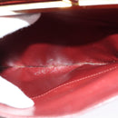 CARTIER Must Line Gamaguchi Shoulder Bag Leather Bordeaux Gold Auth bs25315-12