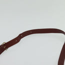 CARTIER Must Line Gamaguchi Shoulder Bag Leather Bordeaux Gold Auth bs25315-8