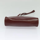 CARTIER Must Line Gamaguchi Shoulder Bag Leather Bordeaux Gold Auth bs25315-5